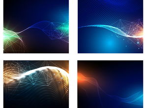 夢(mèng)幻科技動(dòng)感藍(lán)色科技曲線光效矢量背景圖片素材 ai模板下載 26.95mb 其他大全 科技
